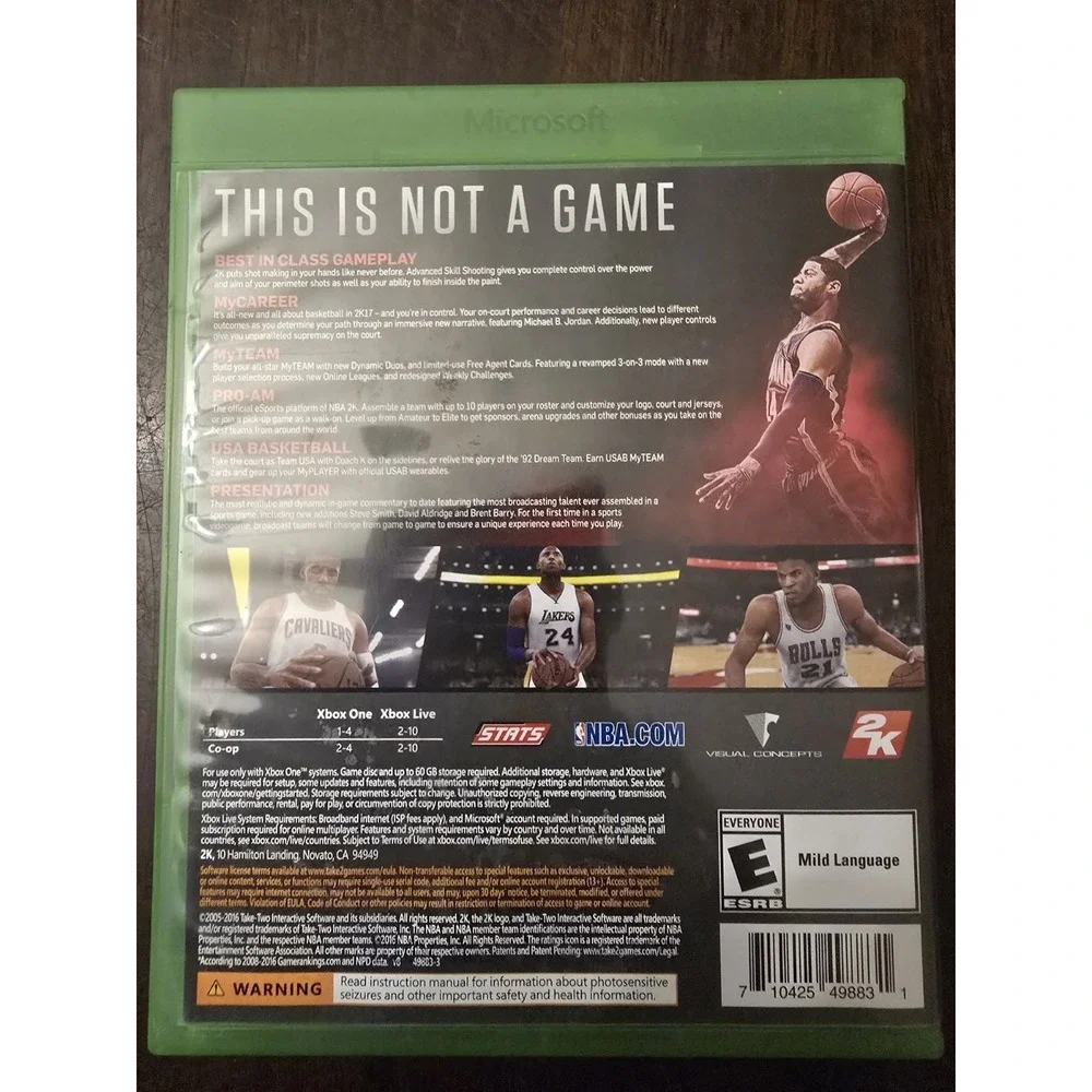 NBA 2K17 Microsoft Xbox One‎ Video Game Clean Tested